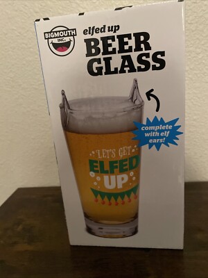Big Mouth Inc. - Elfed Up Beer Glass Gag Gift Pint Glass with Elf Ears