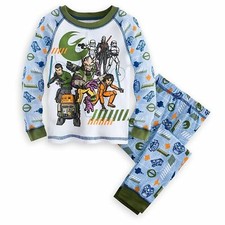 Star Wars 2 PC Long Sleeve Tight Fit Cotton Pajama Set Boy Size 6 7