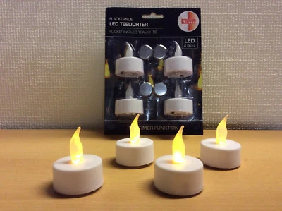 Teelichter 16er Set mit 6 Stunden Timer Funktion mit gelb flackernder LED - Bild 1 von 3
