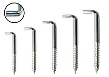 Schraubhaken mit Schlitz, verzinkt; Befestigungshaken, Bilderhaken, mit Schlitz