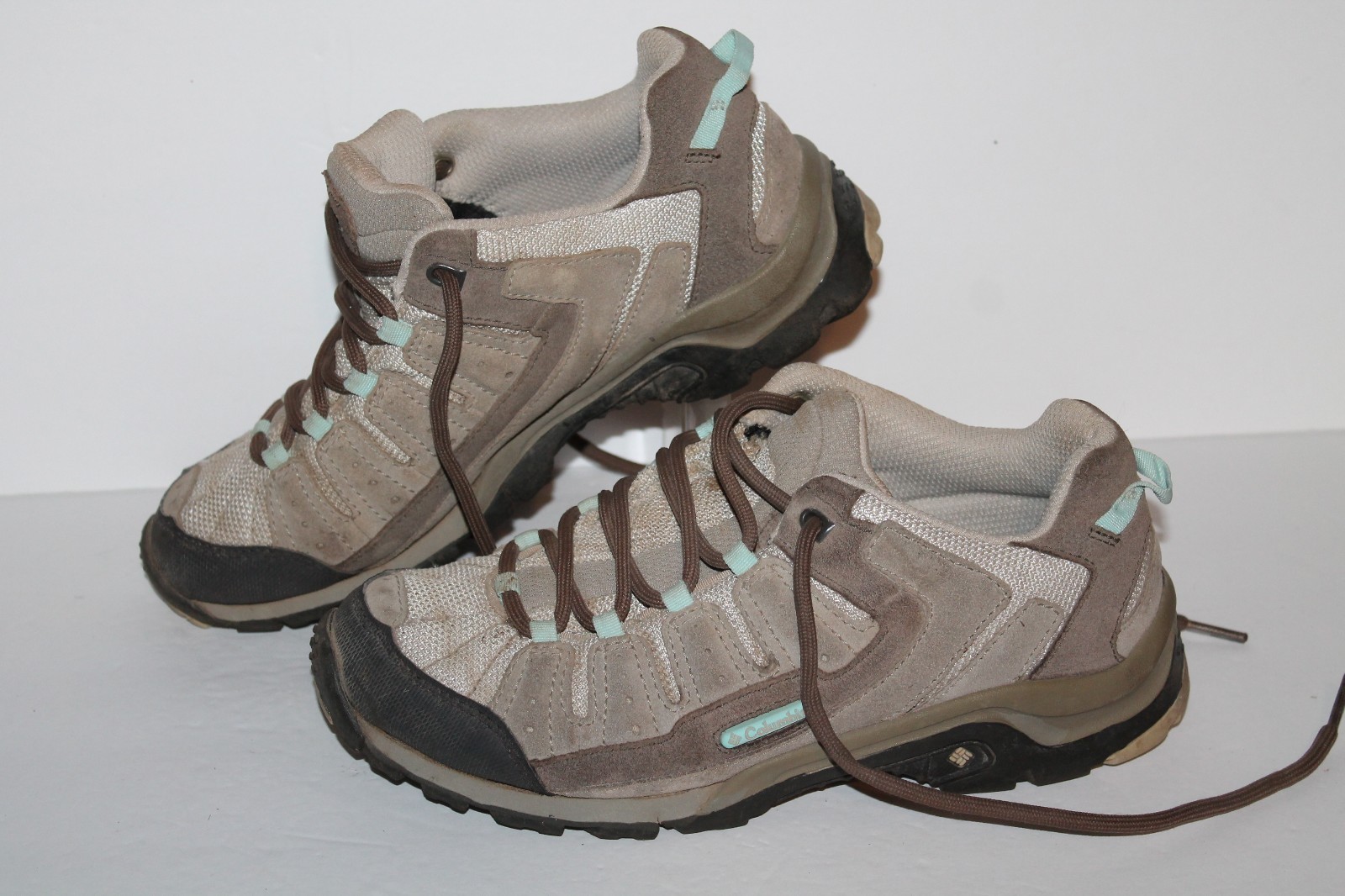 Columbia Women's Tan/Brown Leather Pima Hiking Shoes US 8 #BL3199-221