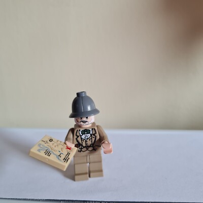  LEGO Indiana Jones  Dr Jones Snr figure with Treasure Map (Genuine Lego)
