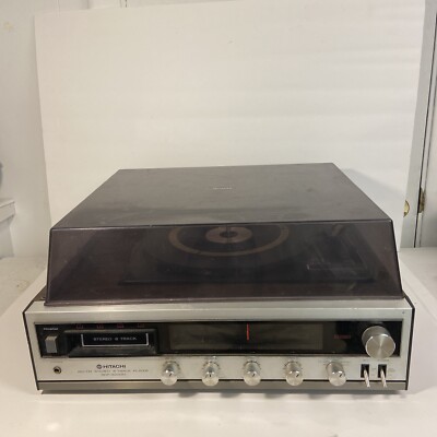hitachi AM-FM stereo 8 track player SDP-8200H radio works, tape