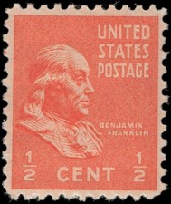 Scott # 803 - Benjamin Franklin - Single Stamp - MNH - 1938