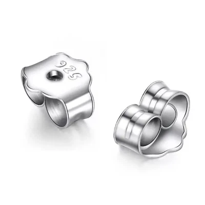 Sterling Silver 925 Earring Backs Studs Plated Nickel Butterfly Push Stoppers