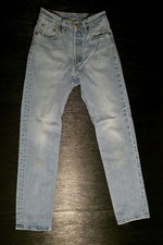 Levi  s 501 Light Wash Jeans Women  s W24 L30 Button Fly Straight Leg Denim