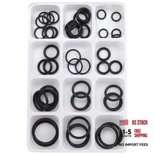 Silicone Universal Black O-Ring Sealing Gasket Washer Seal Assortment 50Pcs