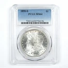 1890 S Morgan Dollar MS 64 PCGS Silver $1 Uncirculated Coin SKU:I14603