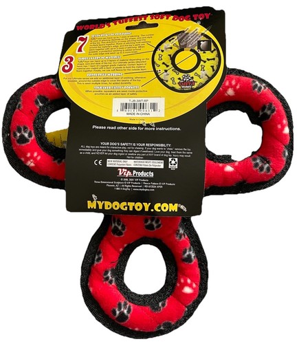 Tuffy Ultimate JR 3 Way Tug Dog Toy, Red - Picture 2 of 2