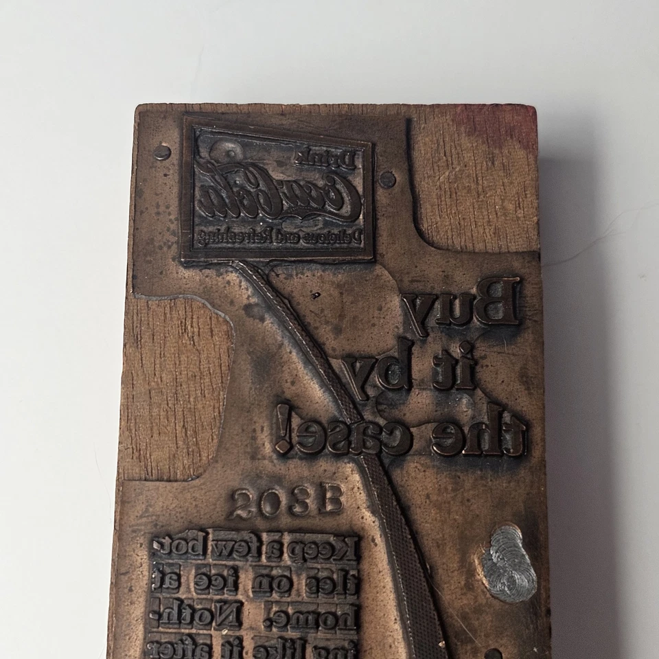 Antique 1920s COCA-COLA Copper Printers Printing Block C. 1926 Newspaper Ad  - Image 3 of 4