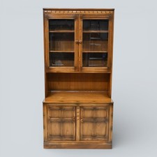 Ercol Mural Wall Unit  Display Cabinets Cupboard Golden Dawn FREE UK Delivery