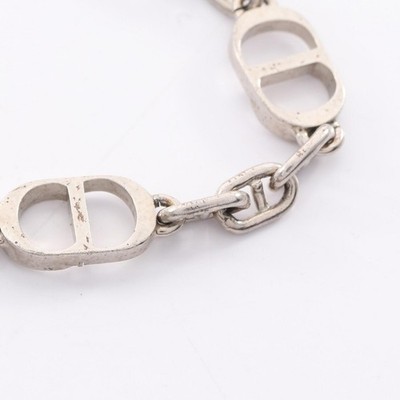 Christian Dior CD Logo Bracelet Bangle 23㎝ Gold Plated Used Women