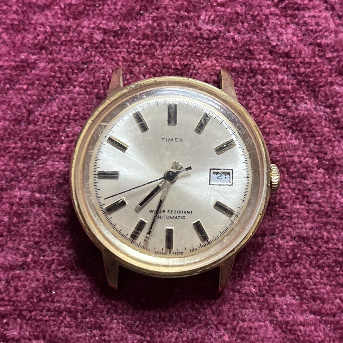 Timex Viscount Calendar Automatic Watch 46560 3272 1972 35mm