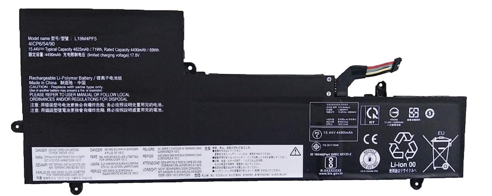 ASKC L19M4PF5 L19C4PF5 Laptop Batteria per Lenovo Ideapad Yoga Slim (z0E)