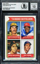 Ken Griffey Sr. Signed 1974 Topps RC 598 Cincinnati Reds Sig 10 Beckett