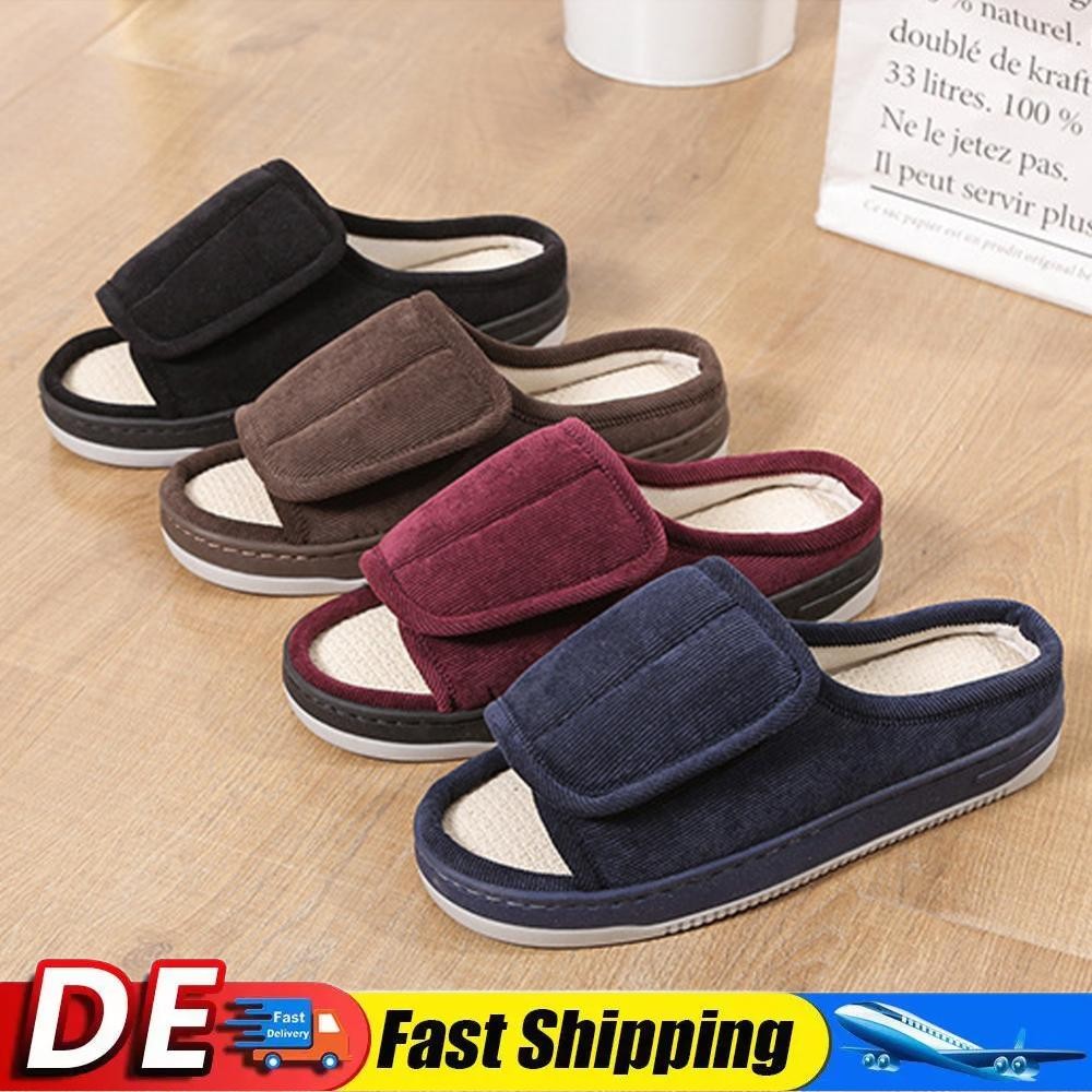 APL Pantofole Diabetiche Uomo e Donna Regolabili Punta Aperta Pantofole f