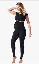 BLANQI Everyday Maternity Belly Support Leggings Deepest Black Size Medium NWT S
