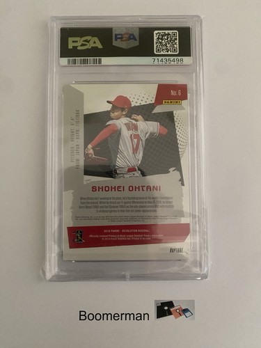2018 Panini Chronicles Revolution Shohei Ohtani #6 Rapture Rookie PSA 10 Angels - Bild 4 von 5