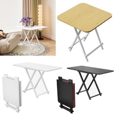 Portable Folding Dining Table Small Wooden Kitchen Table Foldable Desk 60-100cm