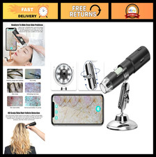 Wireless Skin Analyzer Machine - 1000X Dermatoscope for Scalp, Skin & Hair Analy
