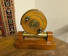 Mulinello da Pesca Hardy Nottingham Starback 4 1/2" Legno Vintage Espositore Scrivania c1920