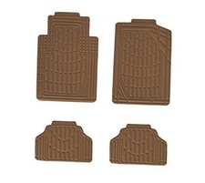 Eurow Universal Cut To Fit Car Floor Mats 4 Piece Set - Tan