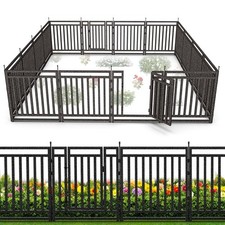 Garden Fence 40in H x36ft L ,14Panels  2 Gates, Durable Outdoor Yard Barrier