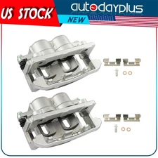 Pair Front Brake Calipers w/ Bracket For 2004-2007 Nissan Titan Pickup