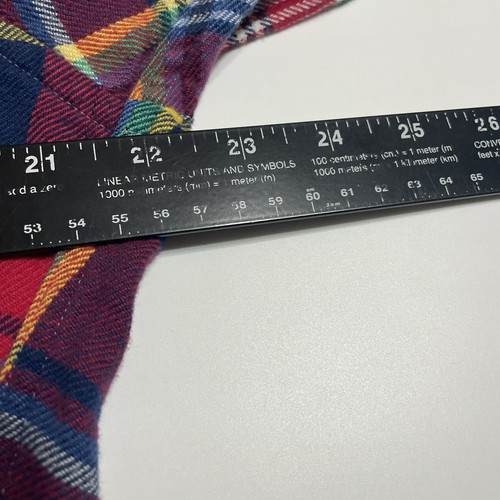 Camisa Polo Ralph Lauren De Colección Hombres M Roja Abotonada LS Franela a Cuadros Codera - Imagen 4 de 8