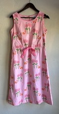 Vintage 60s 70s Vested Gentress Shift Dress 10 Novelty Hand Screened Print Rare