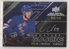 2015-16 UD Black Signature Rookies 99/149 Oscar Lindberg #SR-OL Auto 1o3