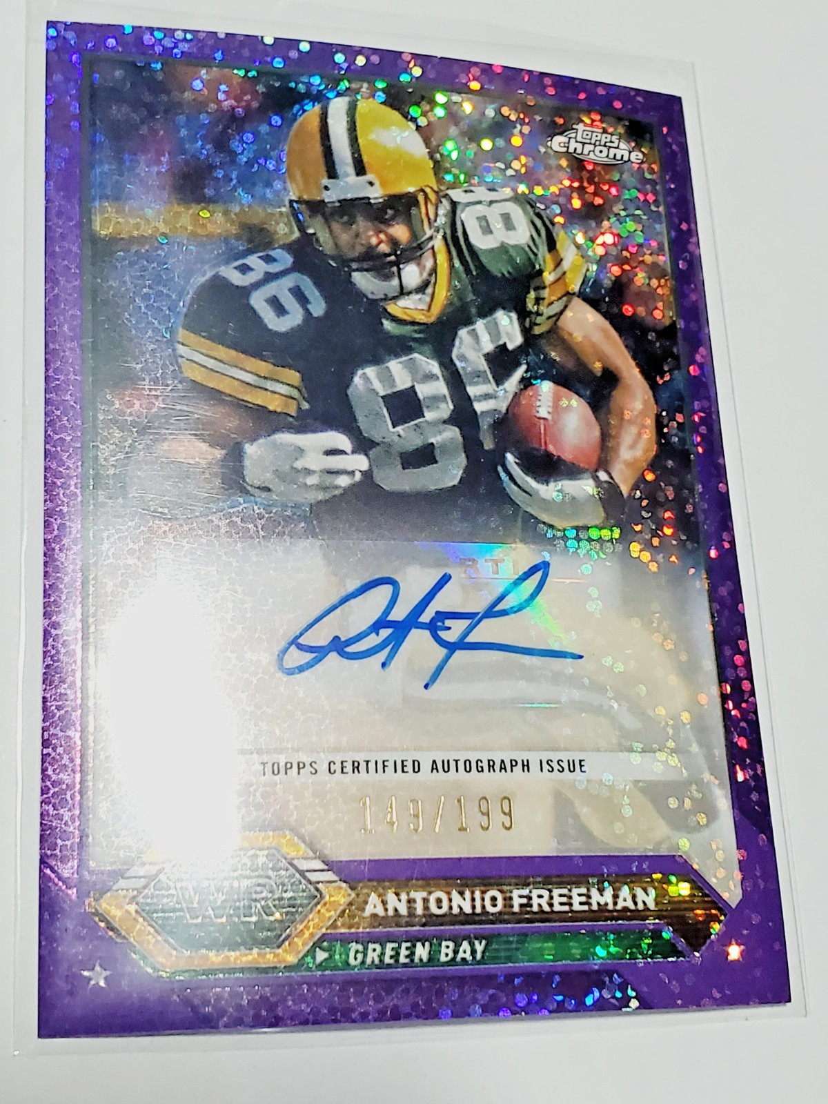 Antonio Freeman 2023 Topps Composite Chrome Auto Purple Speckle Refractor /199