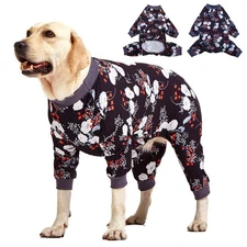 LovinPet Dog Recovery Suit Soft Knit 4-Leg Post-Surgery Recovery Indoor/Outdoor
