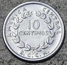 COSTA RICA 🇨🇷 TEN (10) CÉNTIMOS COIN 1958