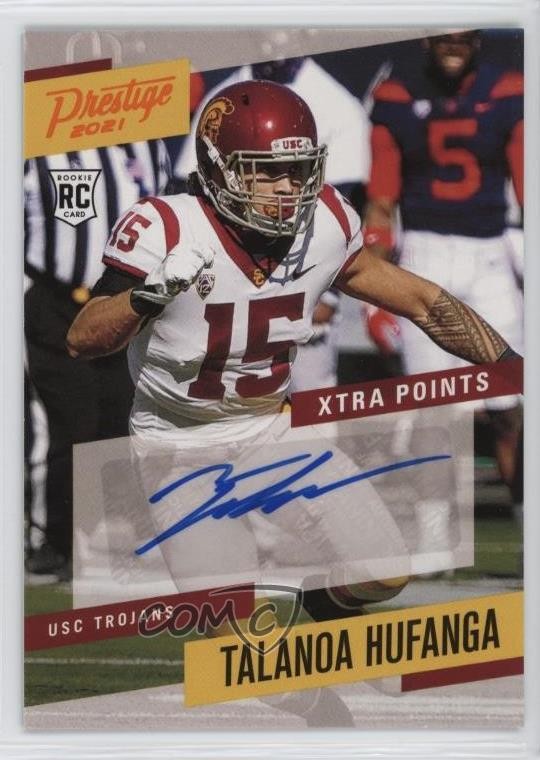 Talanoa Hufanga Panini Chronicles Draft Picks Prestige Xtra Points Signatures #PSTHF Orange