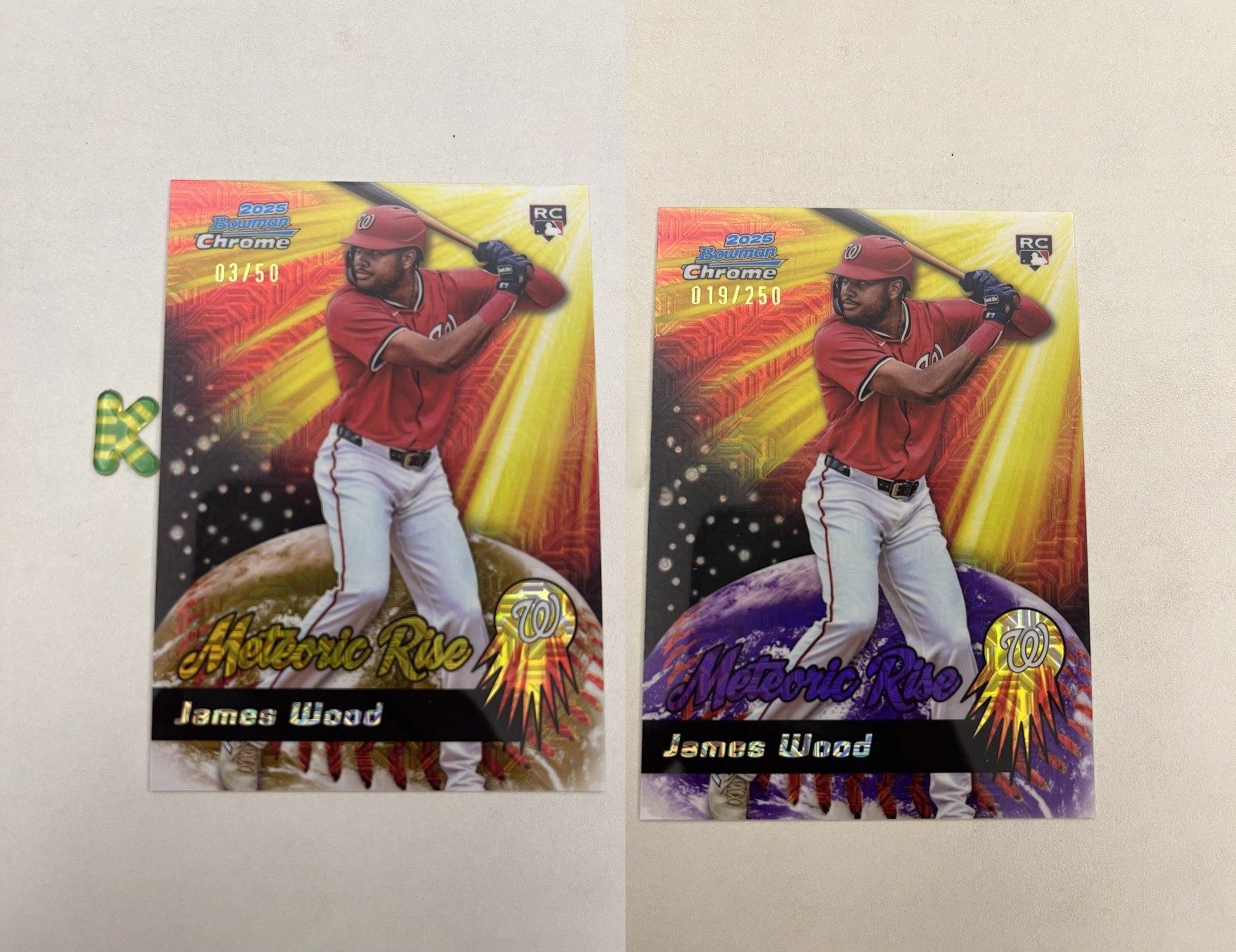 James Wood 2025 Bowman Chrome #MR-5 Meteoric Rise Price Guide