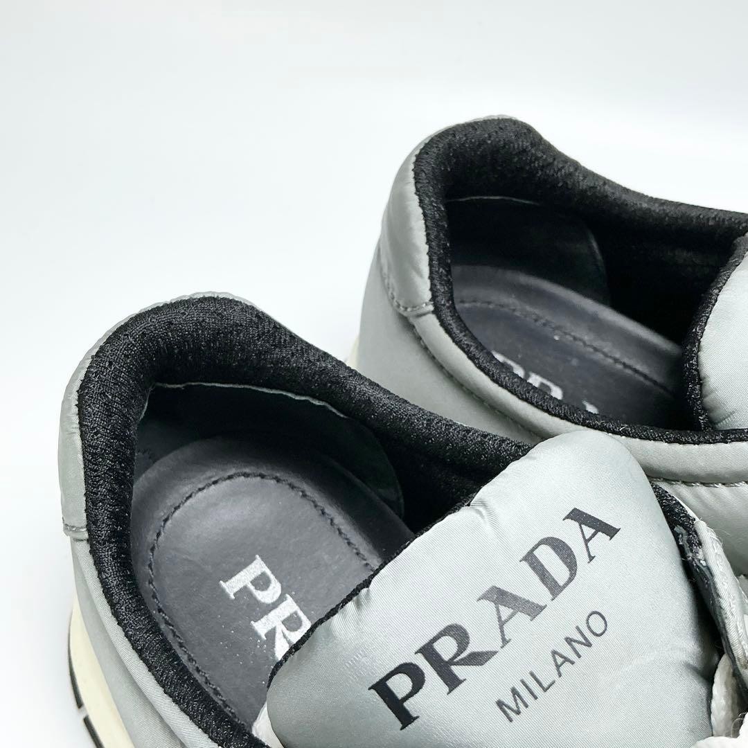 PRADA Sneaker Nylon Gray Size 37.5/JP24.5 From Japan 148022K Authentic thumbnail 5