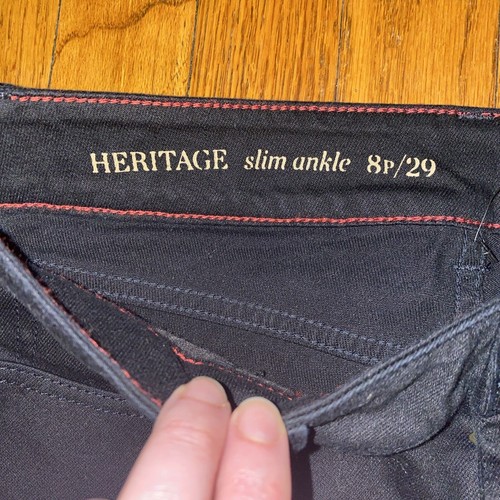 NWT Talbots Womens Pants Black Size 8p Heritage Mid Rise Straight - Picture 4 of 7