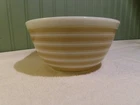 Pyrex #402 Tan/Sandalwood & White Rainbow Stripes Mixing Bowl - EUC! - Clean!