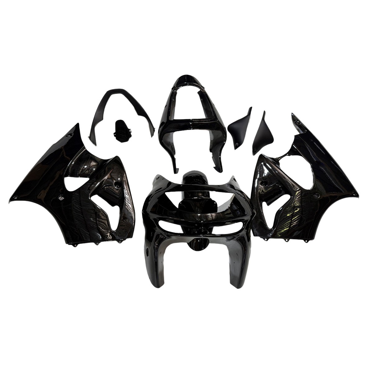 Injection Black Fairings Kit for Kawasaki Ninja ZX6R 636 1998 1999