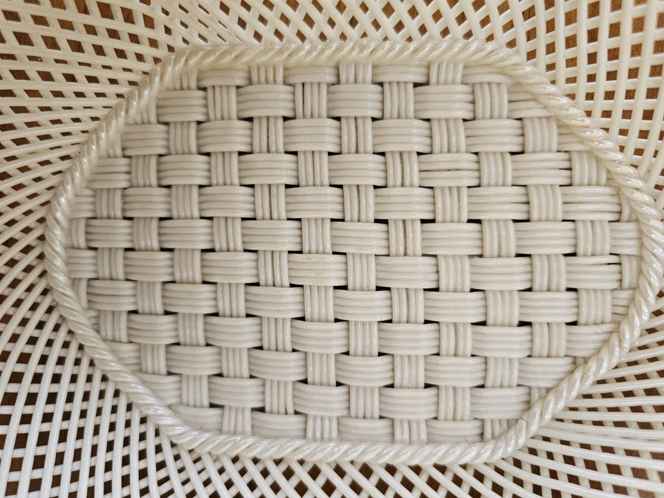 Antique Belleek Second Period Large Basket Four Strand Parian Ireland 32.5 cm - Image 2 of 4