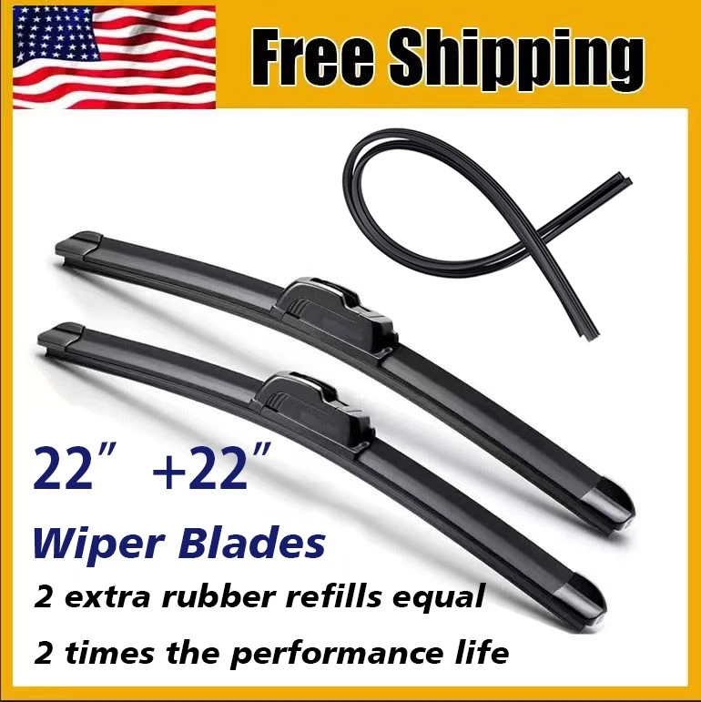 Fit 2020-2025 Chevy Silverado Sierra 1500 Windshield Wiper Blade Hybrid Silicone Foto 2 de 4