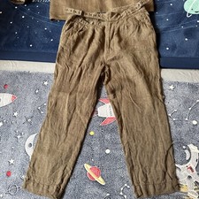Todd Snyder Brown Linen Herringbone Gurkha Trousers 36 x 26 usually wear 28.5 in