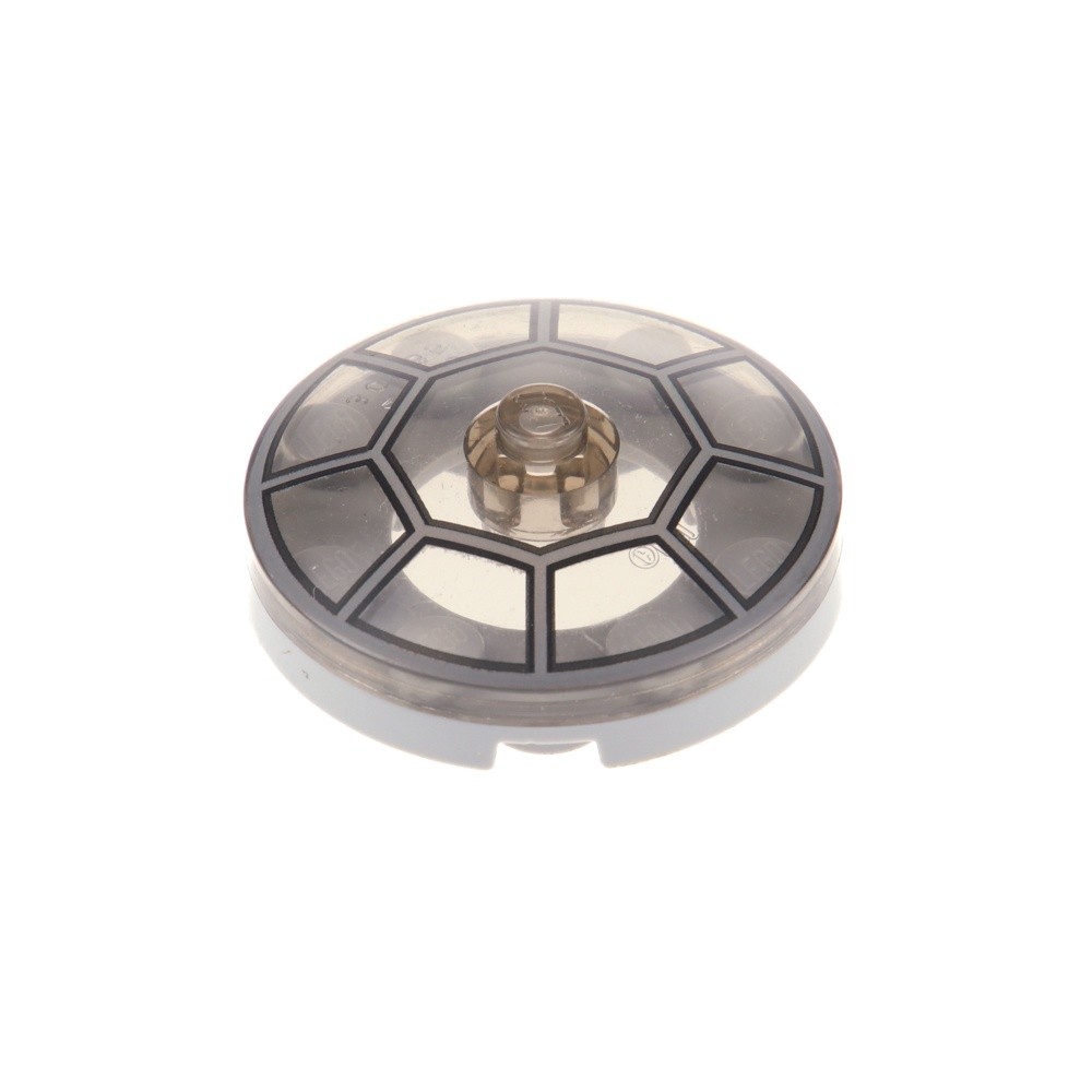 1x LEGO Sat Radar Dish 4x4 Transp Brown Round Gray Plate 11833 3960pb013