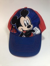 Disney Mickey Mouse Kids Baseball Snapback Hat Red Blue Adjustable OSFM