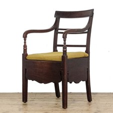 Antique Georgian Mahogany Commode Chair (M-6750)