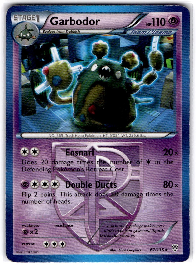 Garbodor 67/135 - Rare - Plasma Storm - Moderately Played