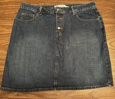 Knee Length Classic OLD NAVY Three Button Fly Denim Skirt Size 16 School Clothes