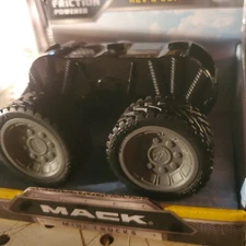 Mack Mini Truck Rev & Go! Friction Powered Orange Tow Truck 5" Long #20593