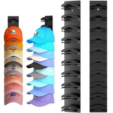 Hat Organizer for Baseball Caps 2Pack, Rack 15.5 2.36 1.3 inches, Black
